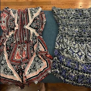 2 Floral rompers